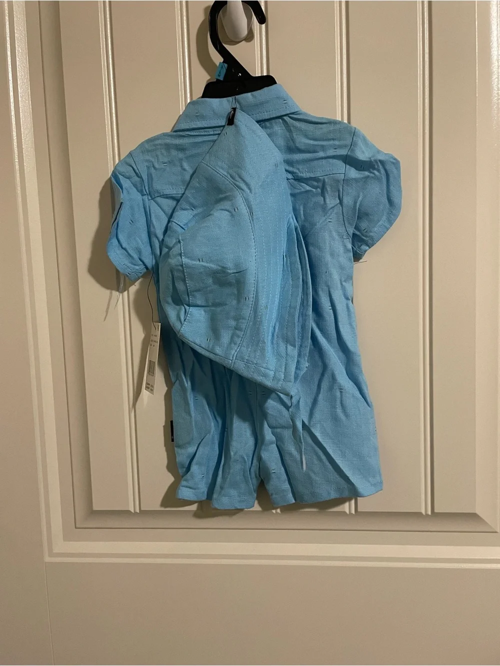 Volcom Light Blue Baby One-Piece Romper with Matching Hat